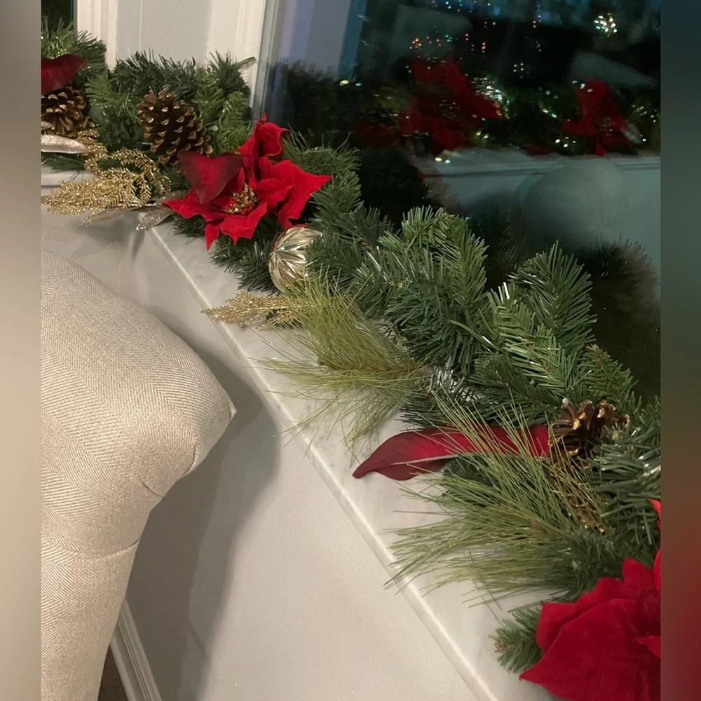 Pier 1 Poinsettia Ornament Garlands